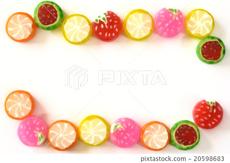 Colorful fruit candy white back Colorful fruit candy white back 20598683