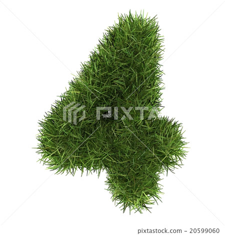 numbers of green grass concept. isolated on white. numbers of green grass concept. isolated on white. 20599060