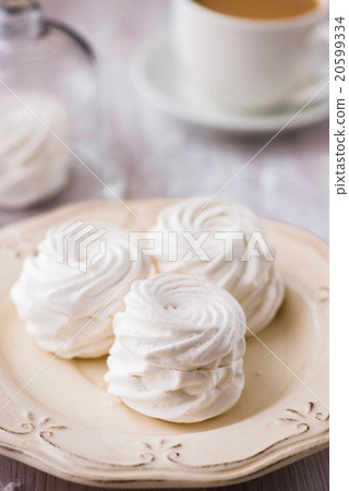 White apple marshmallows, zephyr for valentine day 20599334