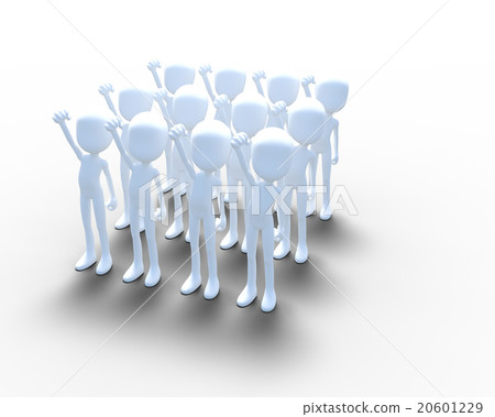 Business image perming3DCG illustration material 20601229