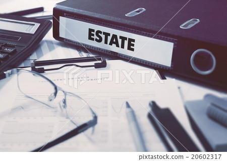 Estate on Office Folder. Toned Image. Estate on Office Folder. Toned Image. 20602317