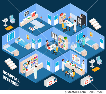 Hospital isometric interior Hospital isometric interior 20602580