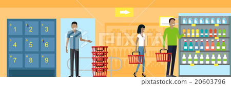 People in Supermarket Interior Design People in Supermarket Interior Design 20603796