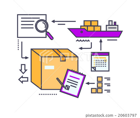Icon Flat Style Design Maritime Shipping Icon Flat Style Design Maritime Shipping 20603797