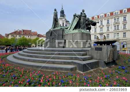 The monument to Jan Hus in Prague The monument to Jan Hus in Prague 20603969