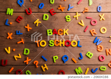 Colorful plastic letters, numbers, back to school 20604166