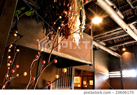 New Year decoration of an old private house New Year decoration of an old private house 20606170