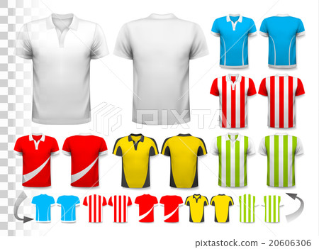 Collection of various soccer jerseys. Collection of various soccer jerseys. 20606306