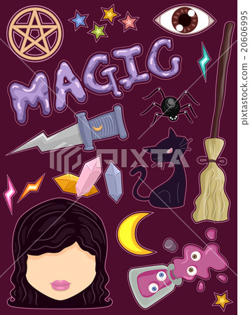 Whimsical Witch Sticker Elements Whimsical Witch Sticker Elements 20606995