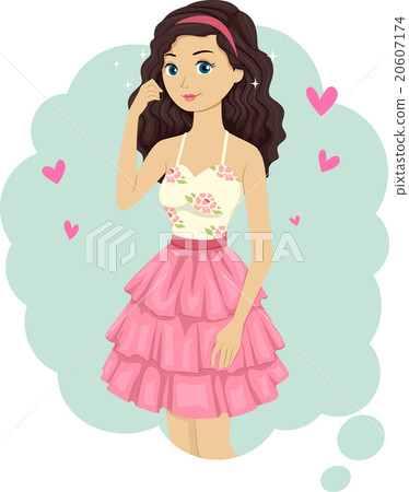 Teen Girl Thought Balloon Love Teen Girl Thought Balloon Love 20607174
