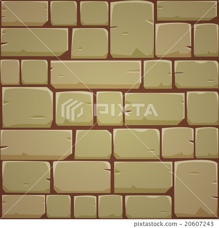 Stone Block Wall - Yellow 20607243