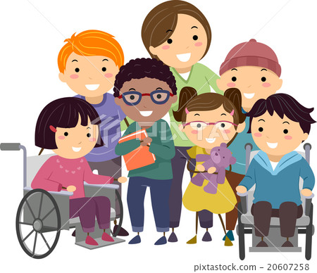 Stickman Handicapped Kids Nurse Stickman Handicapped Kids Nurse 20607258