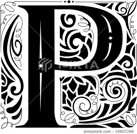 Vintage Monogram Letter P 20607266