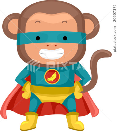 Cute Monkey Superhero 20607373