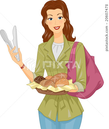 Girl Bread Basket Girl Bread Basket 20607478
