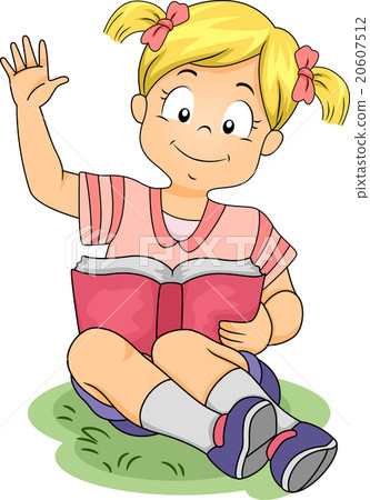 Kid Girl Book Raise Hand Read Books Kid Girl Book Raise Hand Read Books 20607512