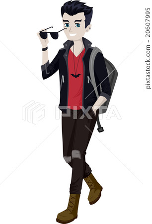 Vampire Goth Fashion Young Teen Male Stock Photo 96693238