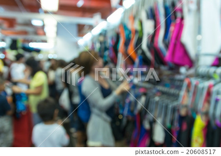 Abstract blurred photo of store blur with customer choose produc 20608517