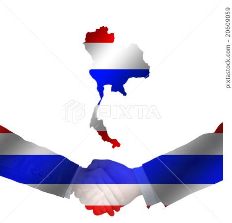 businessman Hand shake with map on Thailand flag background businessman Hand shake with map on Thailand flag background 20609059