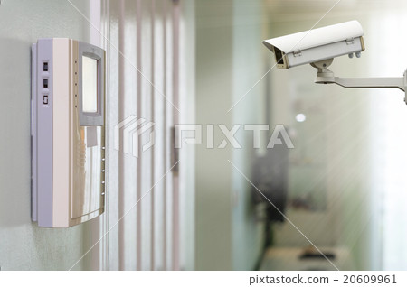 CCTV security camera on the video intercom equipment CCTV security camera on the video intercom equipment 20609961