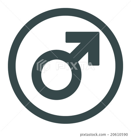 Male Symbol Rounded Vector Icon - Stock Illustration [20610590] - PIXTA