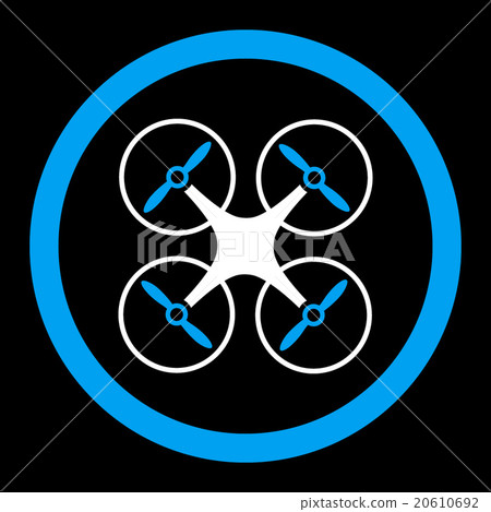 Nanocopter Rounded Vector Icon Nanocopter Rounded Vector Icon 20610692
