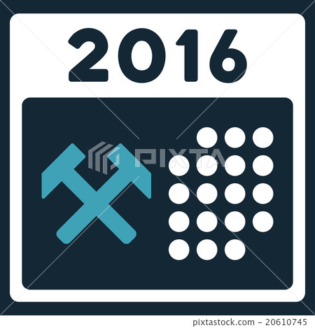 2016 Working Days Icon 2016 Working Days Icon 20610745
