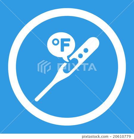 Fahrenheit Temperature Rounded Vector Icon - Stock Illustration ...