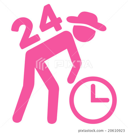 Around The Clock Work Icon Around The Clock Work Icon 20610923