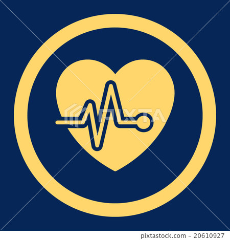 Heart Pulse Rounded Vector Icon Heart Pulse Rounded Vector Icon 20610927