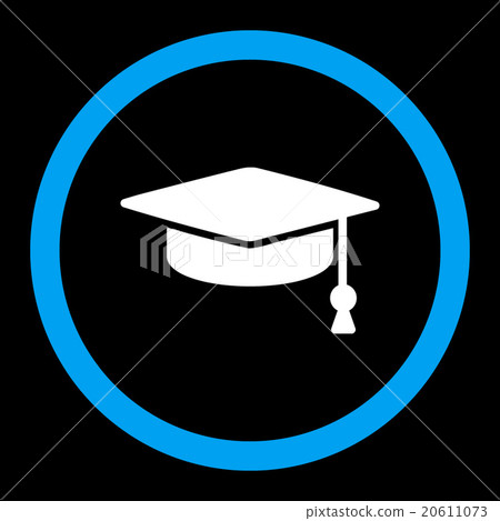 Graduation Cap Rounded Vector Icon Graduation Cap Rounded Vector Icon 20611073