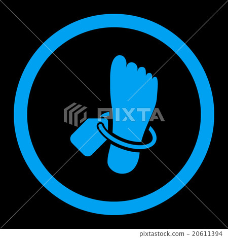 Mortuary Tag Rounded Vector Icon 20611394