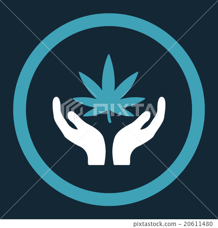 Cannabis Care Rounded Vector Icon 20611480