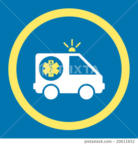 Ambulance Car Rounded Vector Icon 20611652