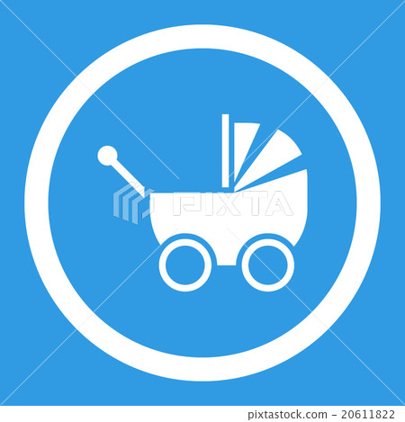 Pram Rounded Vector Icon 20611822