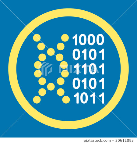 DNA Code Rounded Vector Icon DNA Code Rounded Vector Icon 20611892