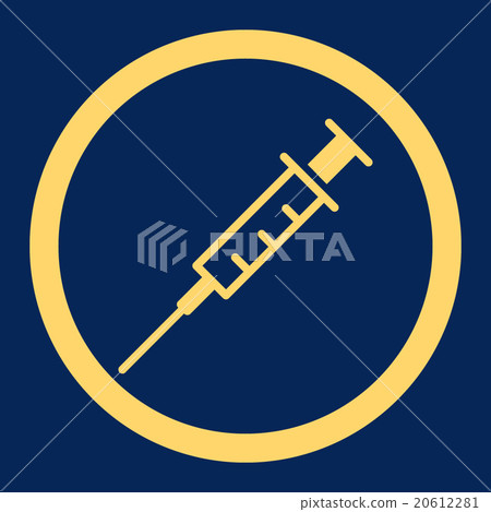 Empty Syringe Rounded Vector Icon Empty Syringe Rounded Vector Icon 20612281