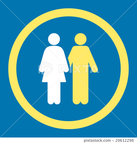 Human Couple Rounded Vector Icon 20612298