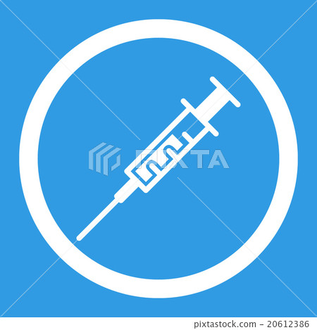 Syringe Rounded Vector Icon 20612386