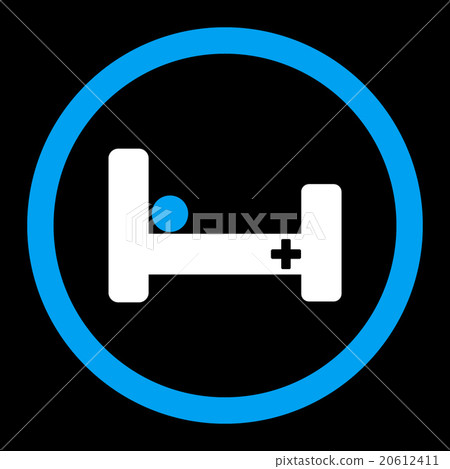 Hospital Bed Rounded Vector Icon Hospital Bed Rounded Vector Icon 20612411