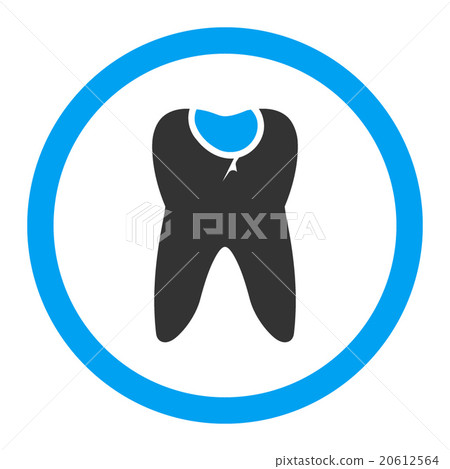 Tooth Caries Rounded Vector Icon 20612564