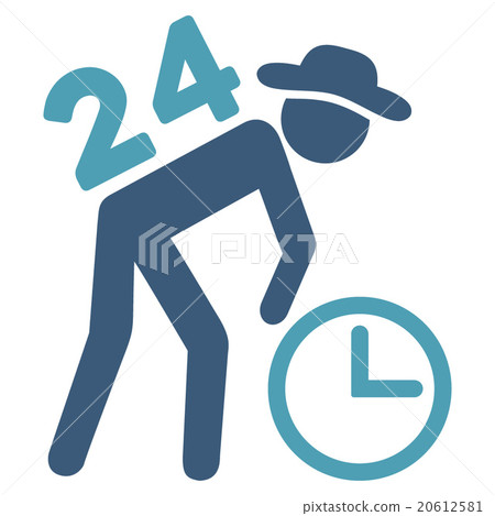 Around The Clock Work Icon Around The Clock Work Icon 20612581