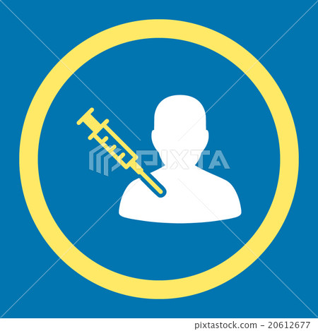 Patient Vaccination Rounded Vector Icon - Stock Illustration [20612677 ...