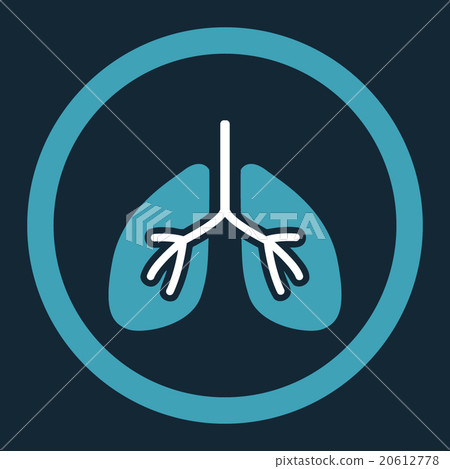Lungs Rounded Vector Icon Lungs Rounded Vector Icon 20612778