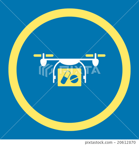 Medical Quadcopter Rounded Vector Icon 20612870