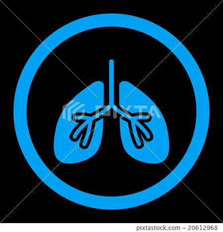 Lungs Rounded Vector Icon Lungs Rounded Vector Icon 20612968