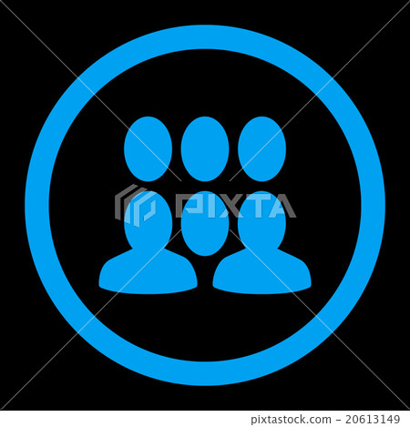 Crowd Rounded Vector Icon - Stock Illustration [20613149] - PIXTA