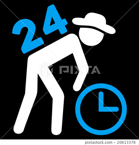 Around The Clock Work Icon Around The Clock Work Icon 20613376