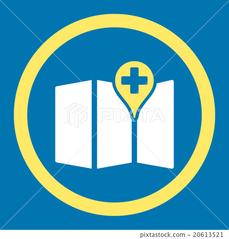 Medical Map Rounded Vector Icon 20613521