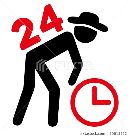 Around The Clock Work Icon Around The Clock Work Icon 20613552